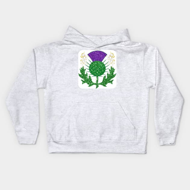 Scottish Thistle Kids Hoodie by ellenaJ